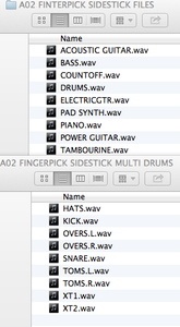 One Song Start folder and corresponding multitrack WAVs folder.